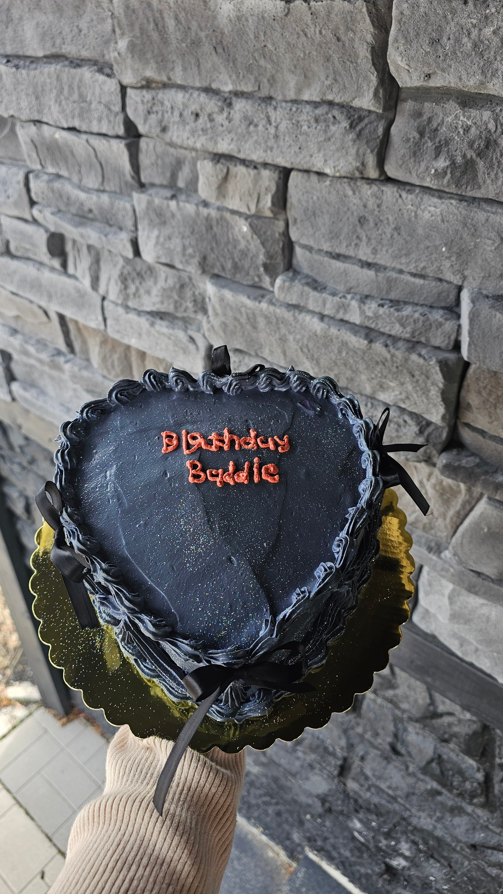 Birthday Black Shimmer Cake